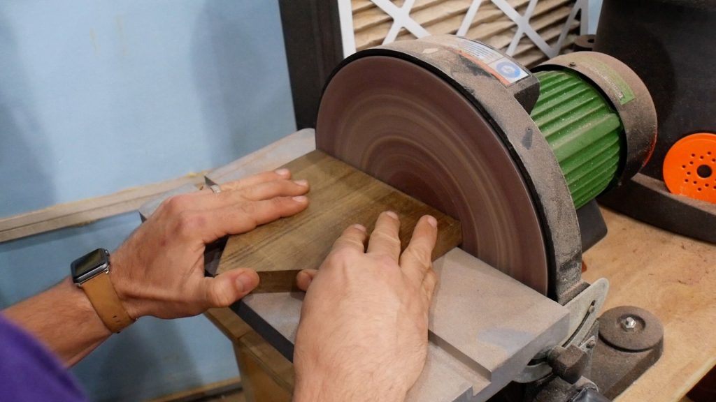 baseball lamp remove excess material from home plate on disc sander