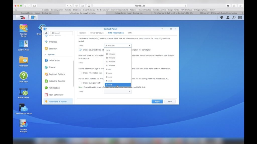 configuring synology home nas