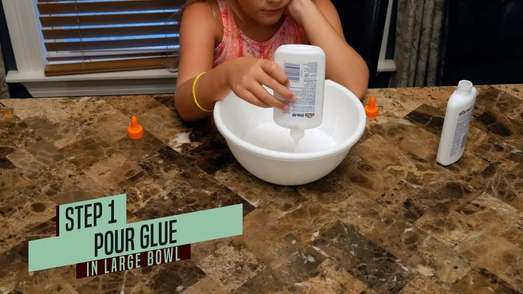How to Make Jiggly Slime - Step 1 Add Glue