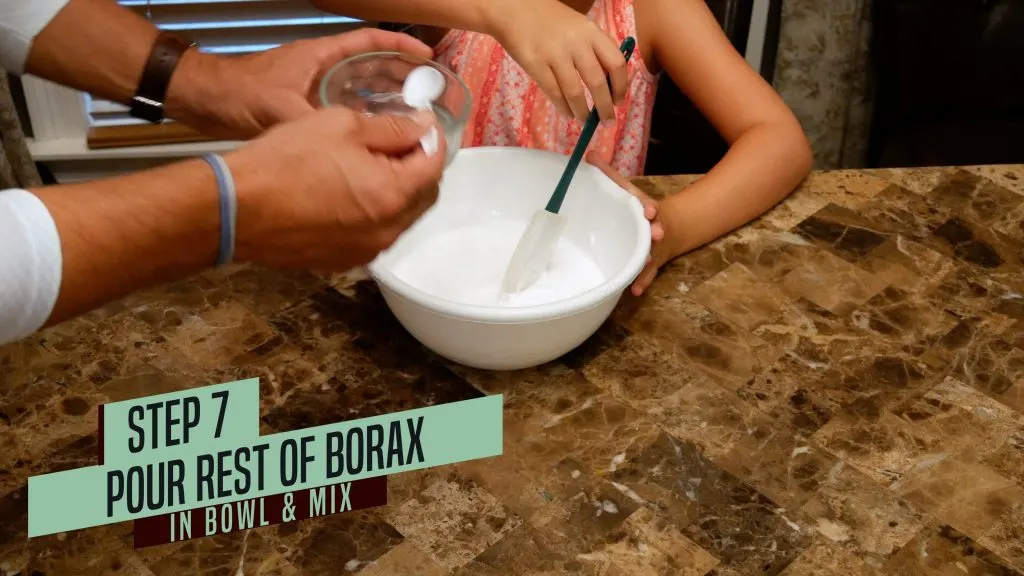 How to Make Jiggly Slime - add last half of borax