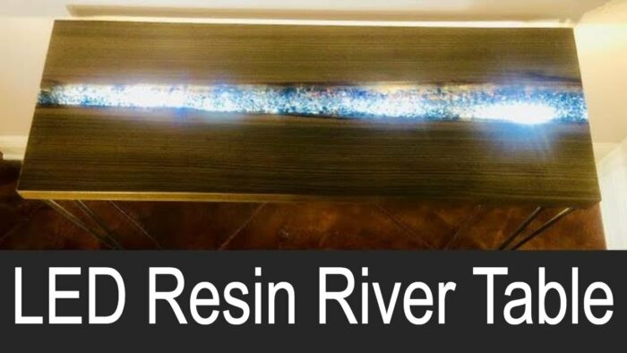 LED Resin River Table