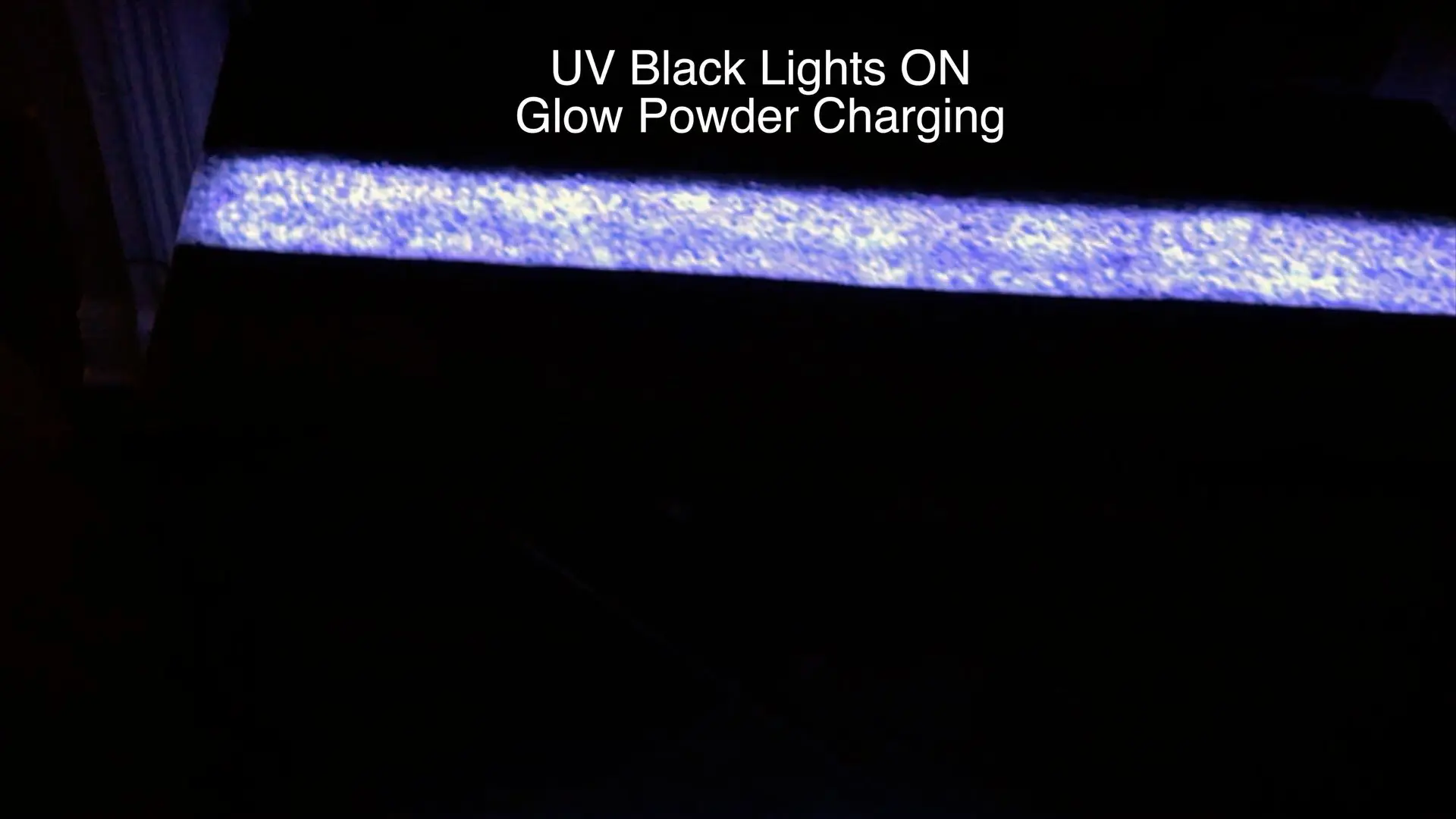 epoxy resin river table UV lights charging glow powder