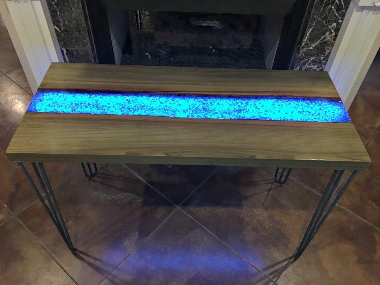 river table with led lights