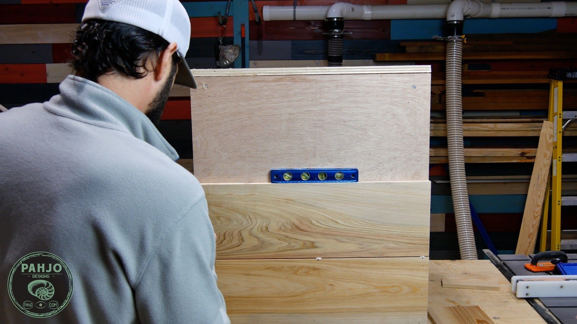 DIY Custom Built In Cabinets cypress shiplap spacer