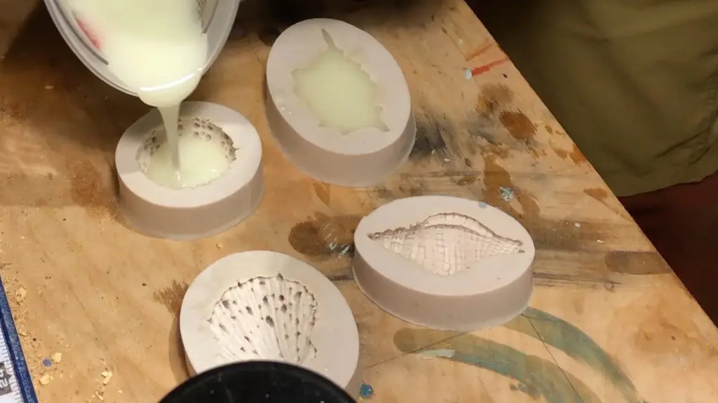 DIY Base Cabinet with Drawers Epoxy Resin seashells