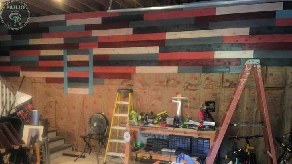 DIY cedar accent wall