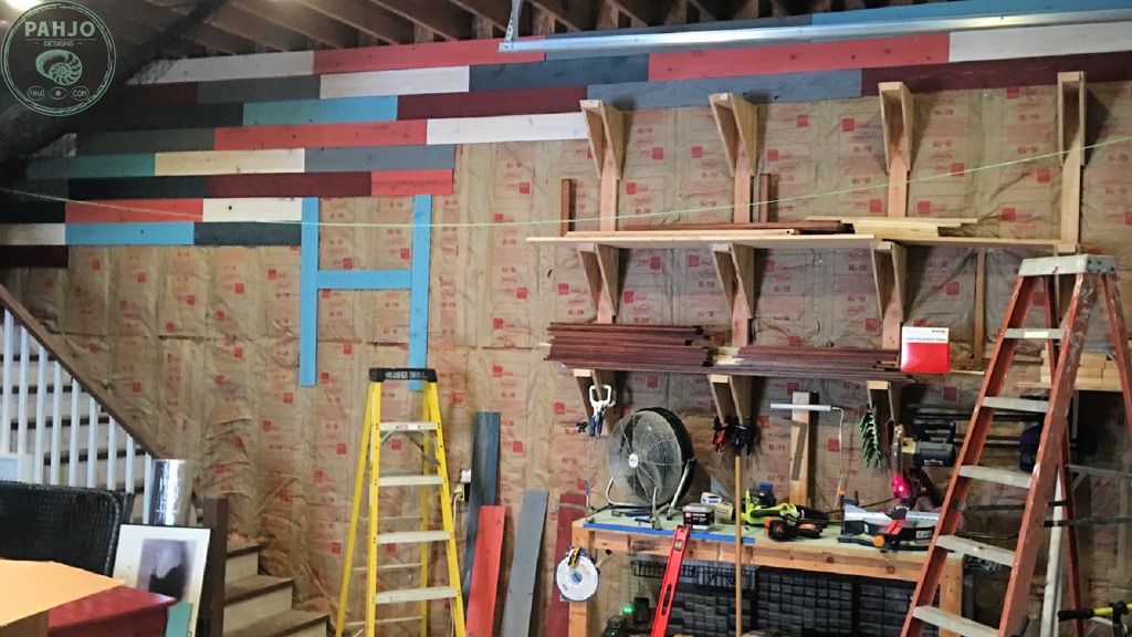 DIY cedar accent wall