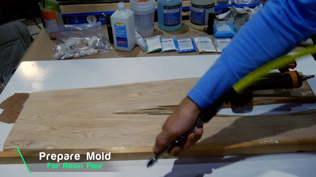 how to make wood and resin wall art that glows_remove loose debris