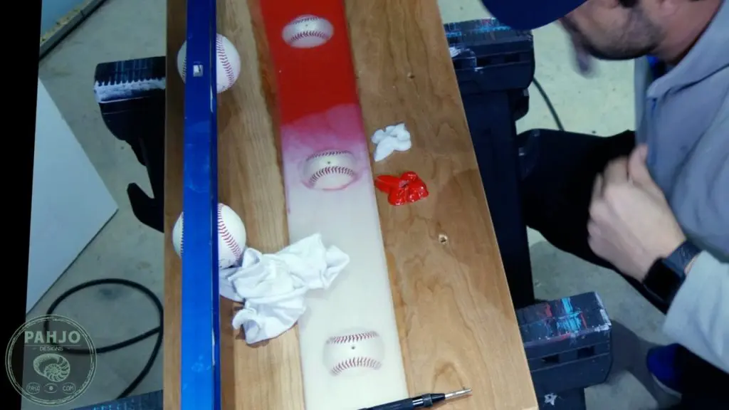 DIY Wood and Resin Wall Art - Baseball Storage Rack_Glove Holder