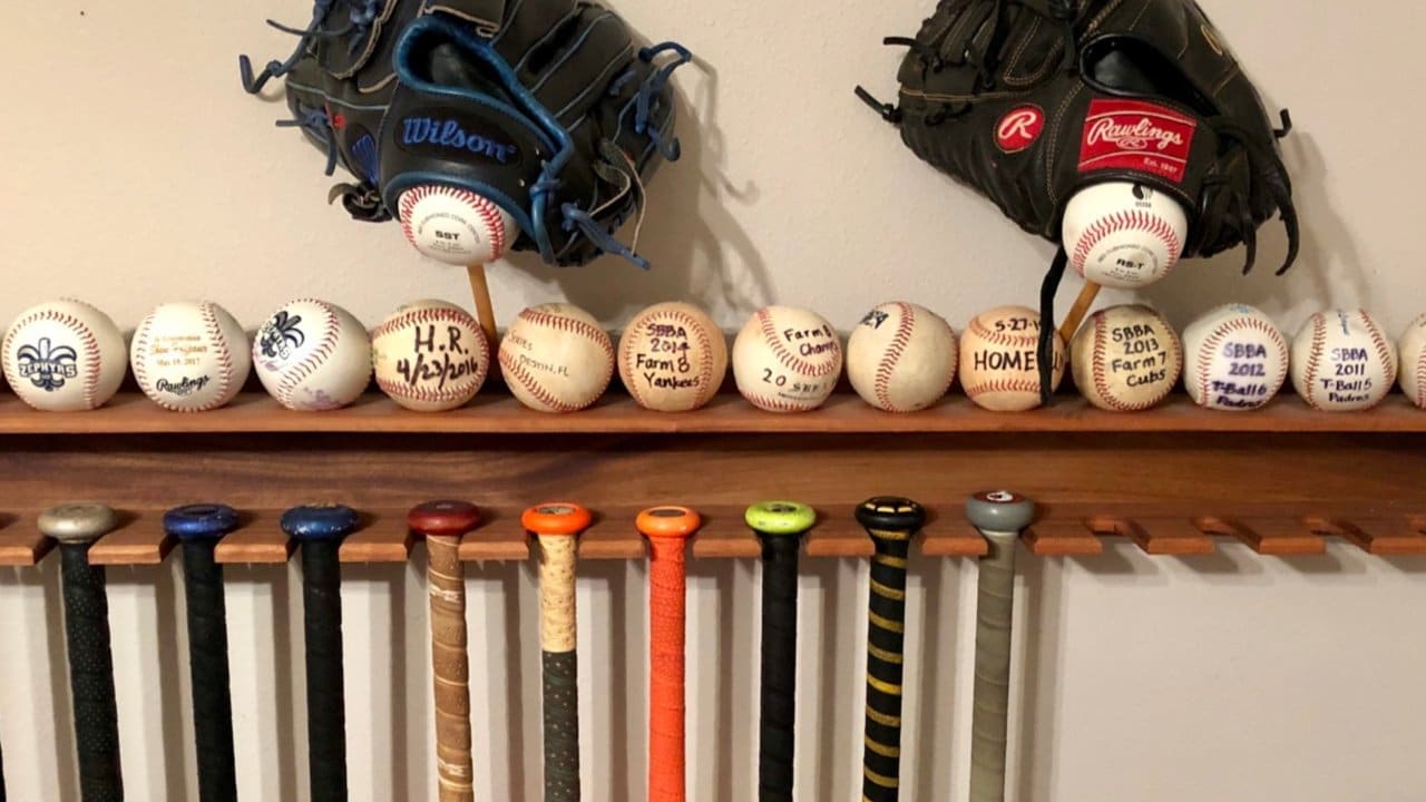 DIY Baseball Bat Display Rack [Woodworking Plans] Pahjo ...