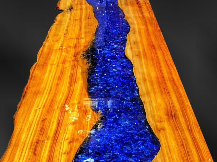Live Edge Bar Top with Epoxy Resin