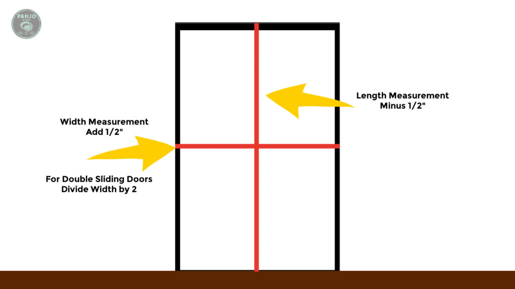 how to measure double sliding doors