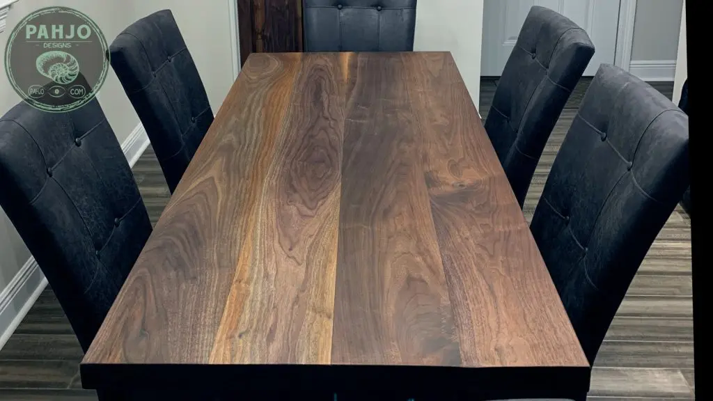 DIY Walnut Dining Table Final Pictures