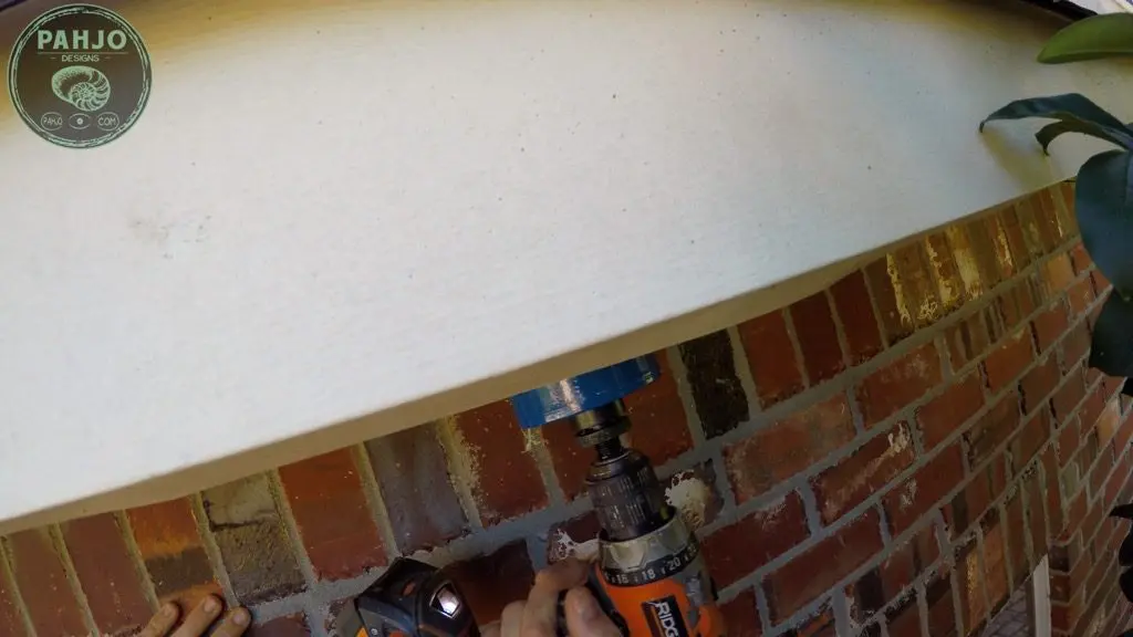 DIY Mini Split Install Drill Hole in soffit for refrigerant lines