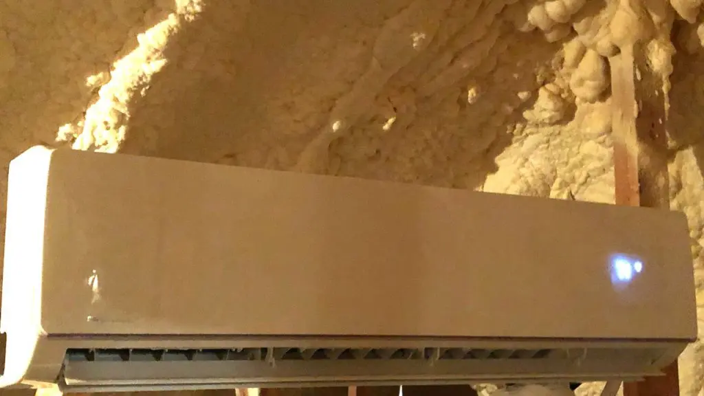 DIY mini split install in spray foam attic inside unit