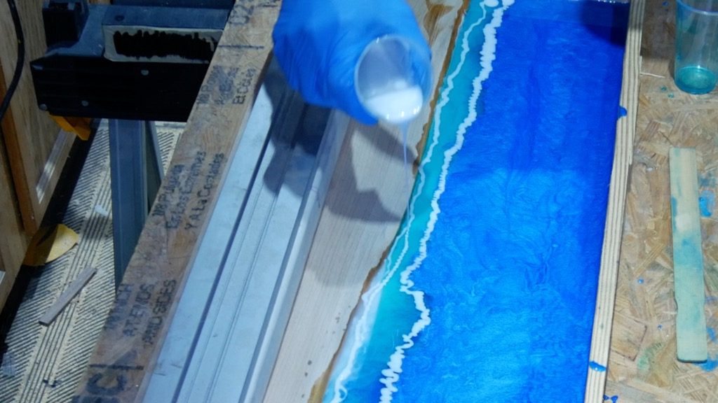 alcohol ink resin ocean waves