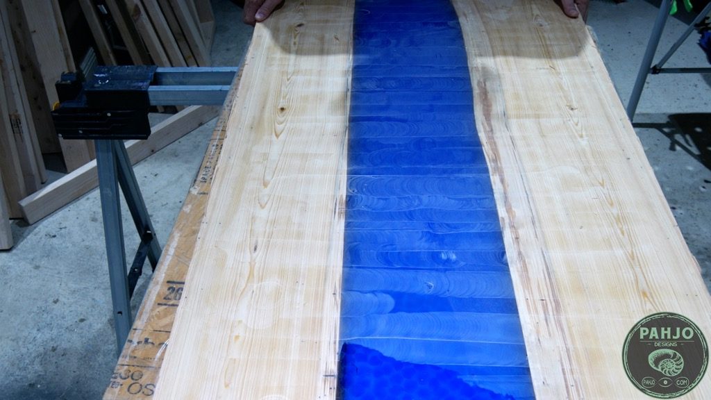 flatten wood slab with router