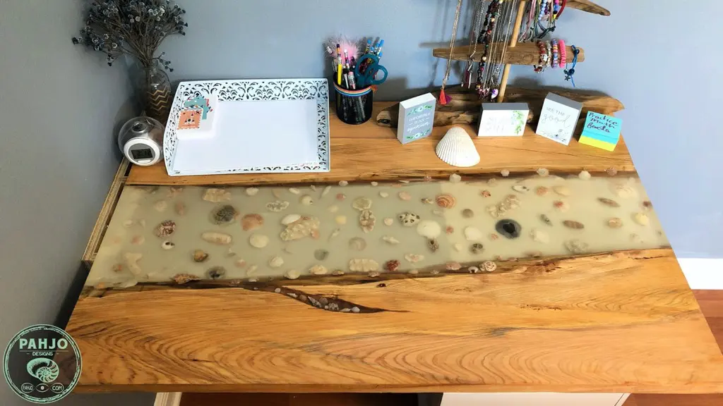 How to make a seashell epoxy table top