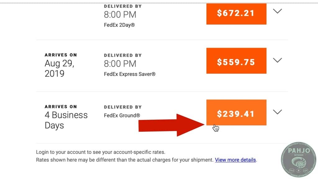 cost to ship furniture fedex