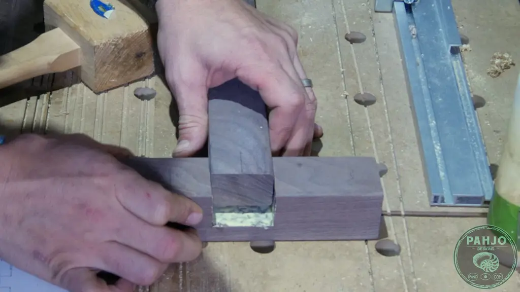 half lap wood joint glue up