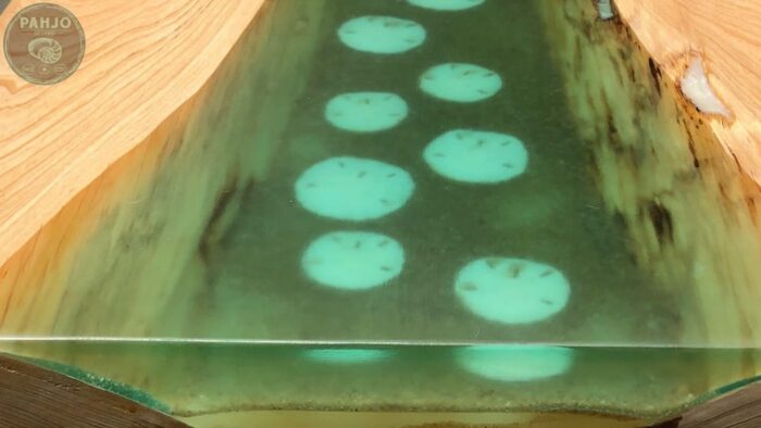 translucent epoxy ocean table