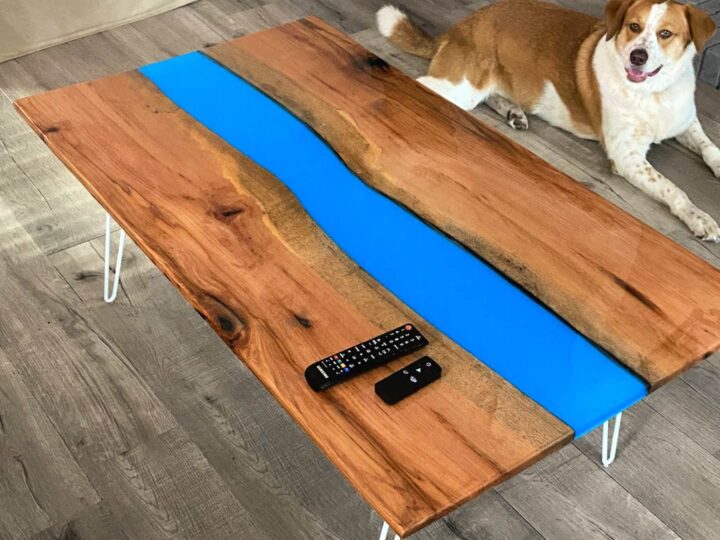 how to make epoxy river coffee table