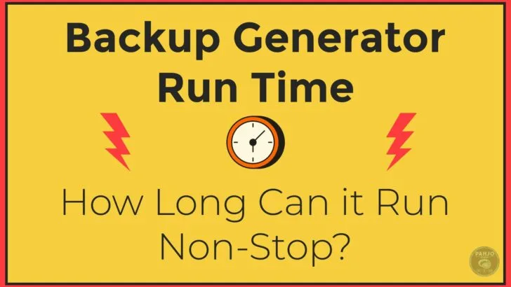 how long can a backup generator run non stop