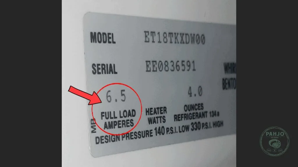 refrigerator label example