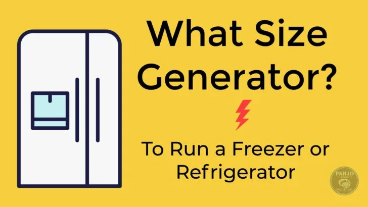 what size generator to run a freezer